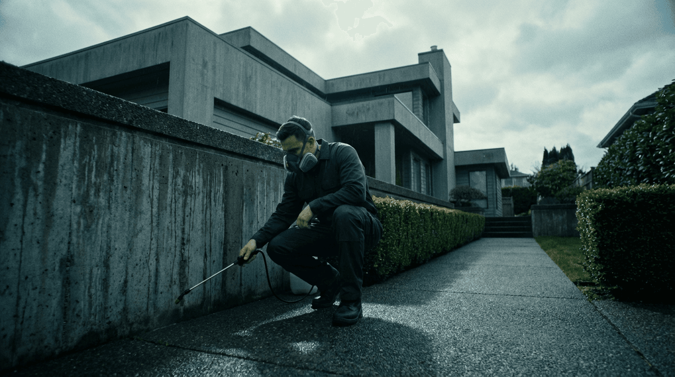 A home being serviced after a sales rep sold pest control services using Parlay's AI sales coaching software