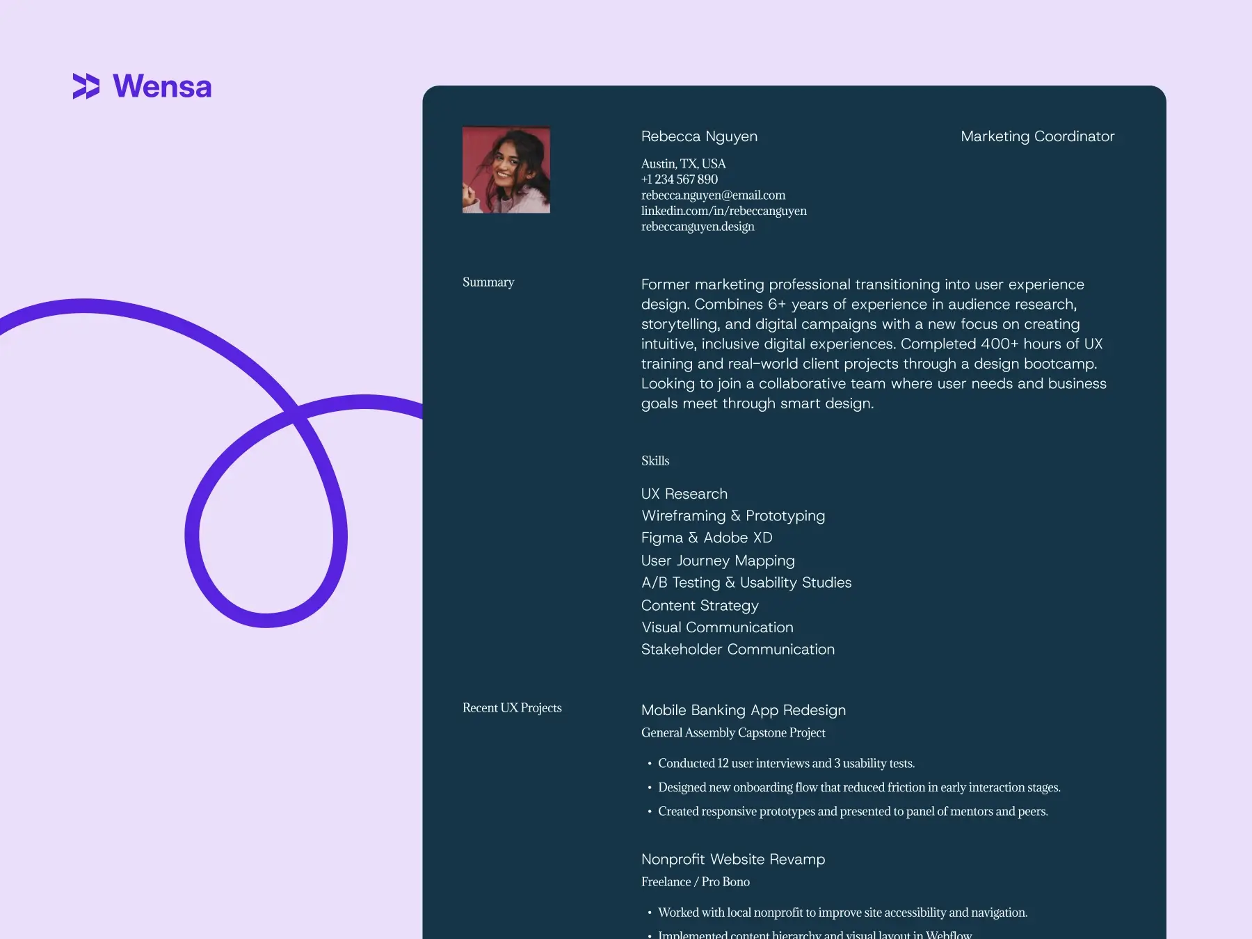 hybrid resume for career changer