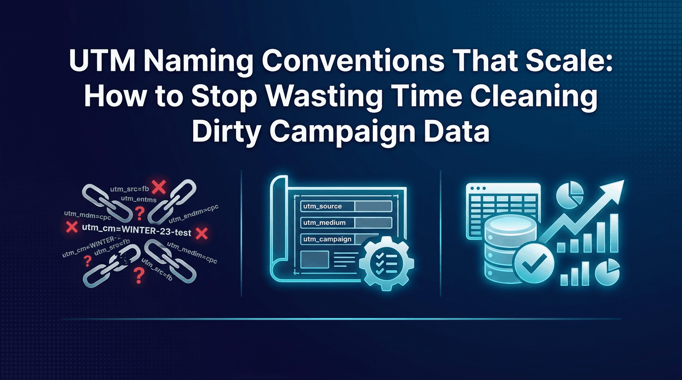 UTM Naming Conventions That Scale: How to Stop Wasting Time Cleaning Dirty Campaign Data
