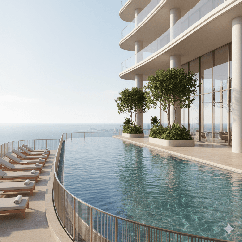Elegant bathroom with modern fixtures and decor.