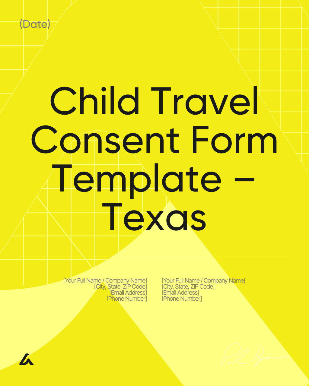 Child Travel Consent Form Template – Texas