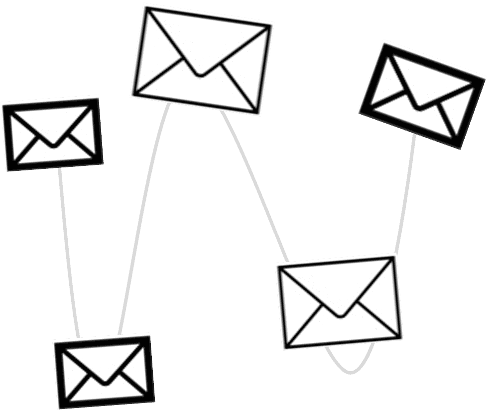 Illustration of scattered app icons symbolizing tool overload and lack of focus.