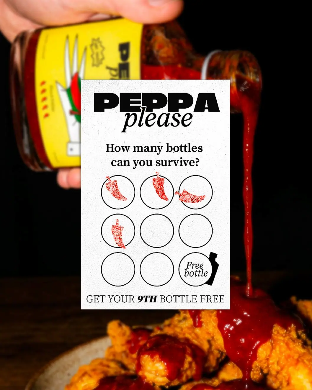 Peppa please packaging sauce piquante graphiste branding print