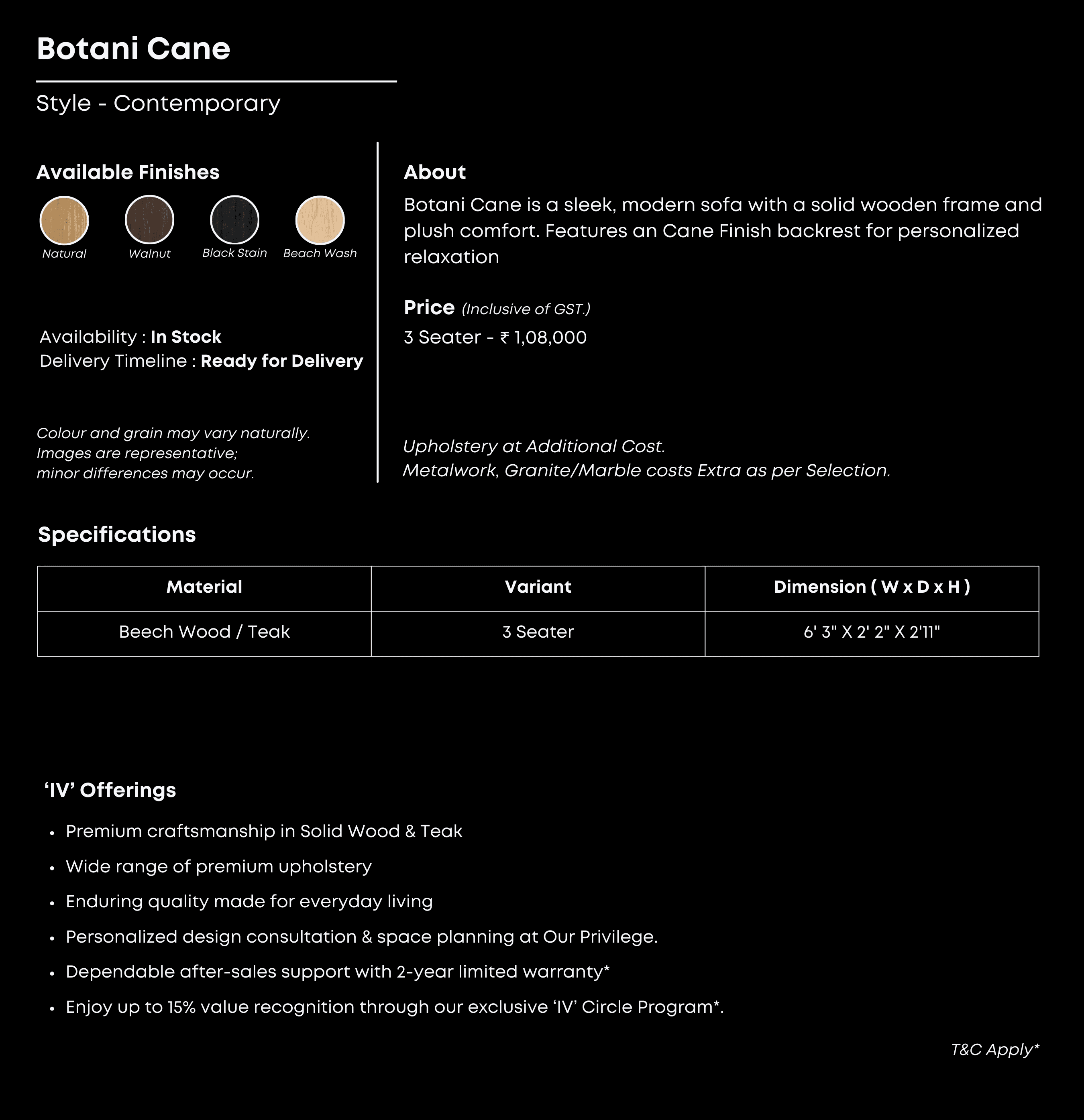 Plum velvet 3-seater with channel tufting and gold-toned legs.