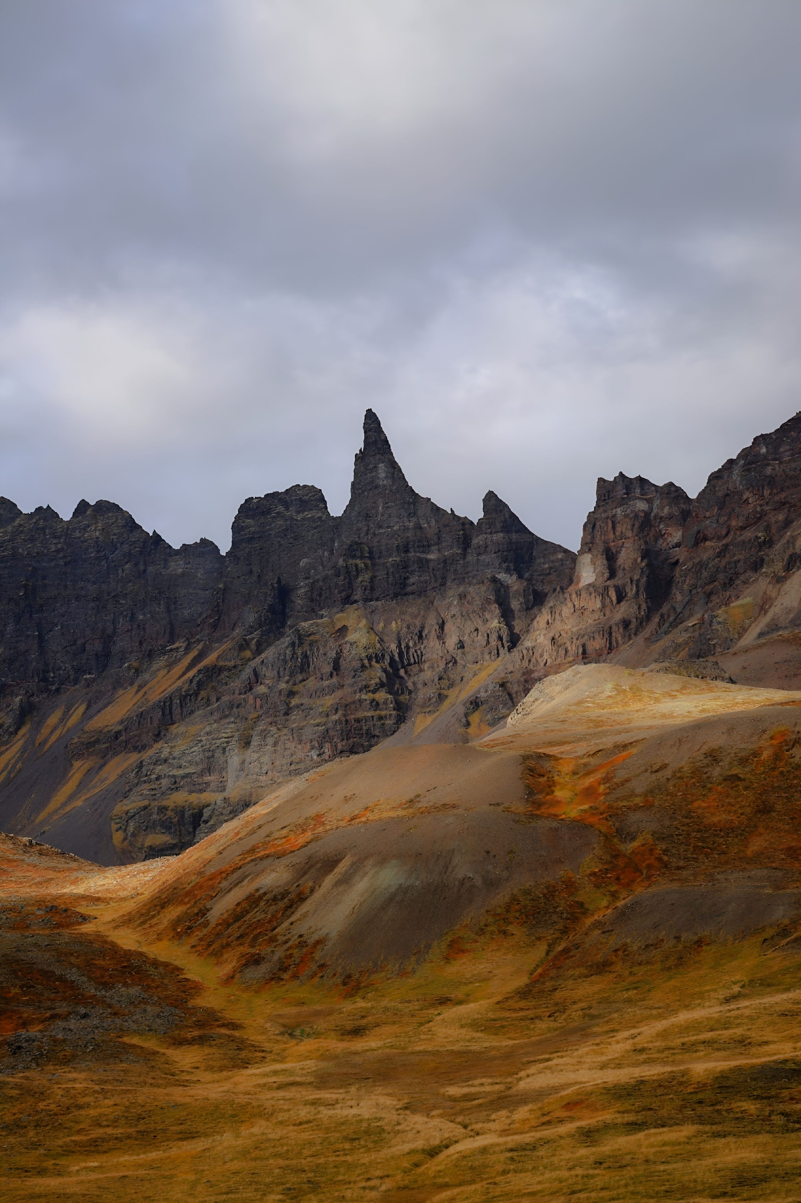 sandy grassy mountain