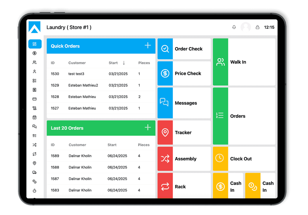 Enlite Software seen from a Tablet and a smartphone