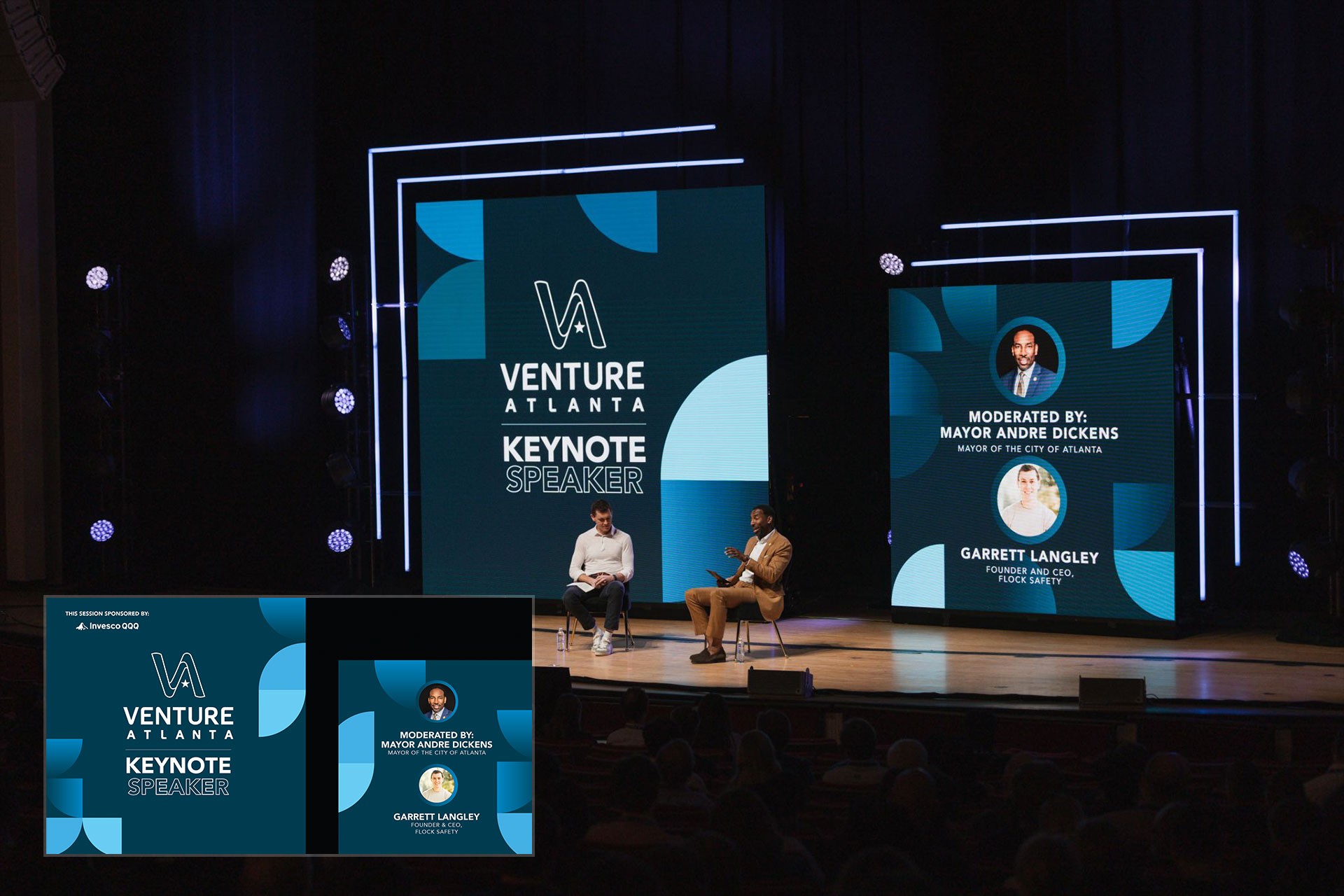 High-Profile Programming. Designing high-fidelity stage backdrops for keynote speakers and civic leaders.