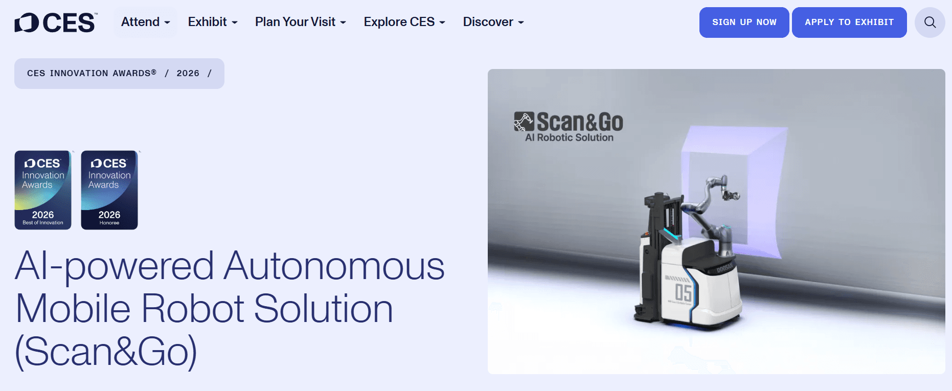 FRC 10015 Bubbles' industry sponsor, Maple Advanced Robotics Inc., wins 2026 CES Innovation Awards in AI and Robotics with their AI-powered Autonomous Mobile Robot Solution (Scan&Go).
