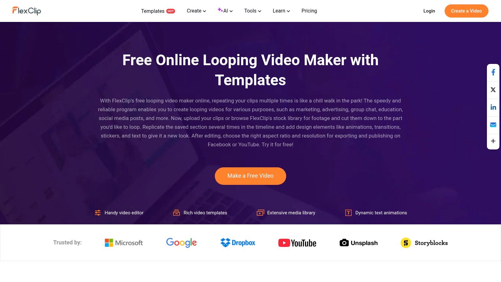 FlexClip – Looping Video Maker (Web)