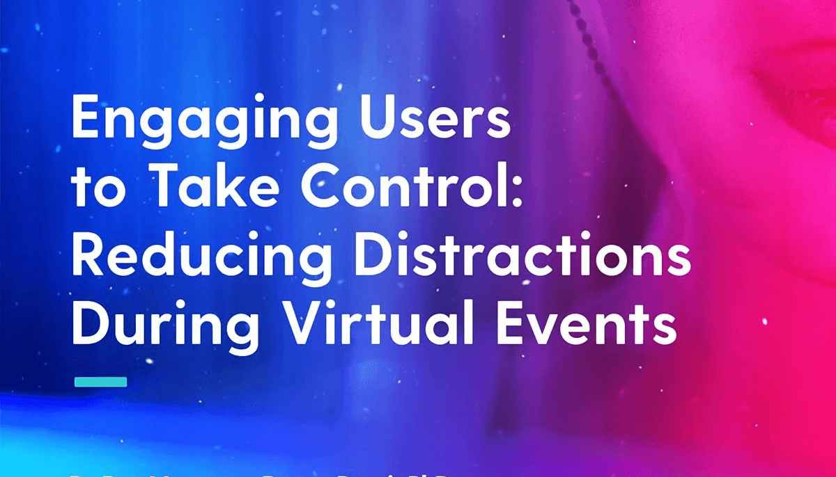 A man wearing a VR headset is surrounded by people holding cameras and musical instruments.