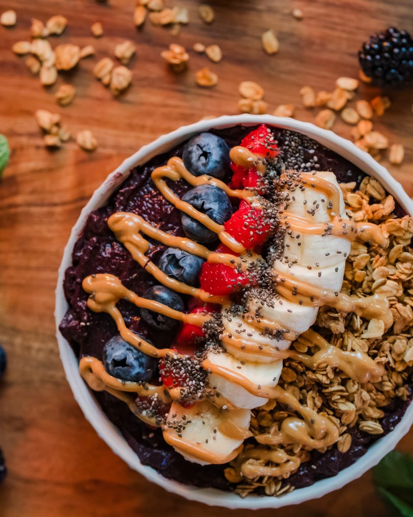 Maha Acai bowl top view