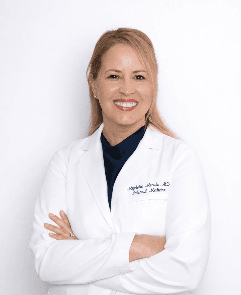 Dr. Merida, a board-certified internal medicine physician, oversees all diagnostic testing in Sarasota.