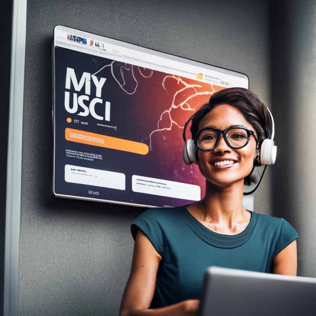 A computer screen displaying the MyAccount USCIS login page