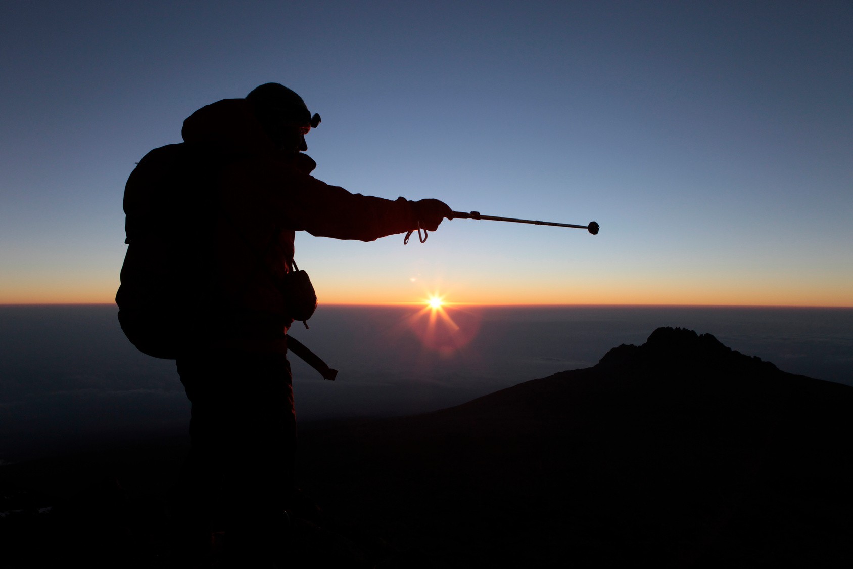 a man pointing a direction