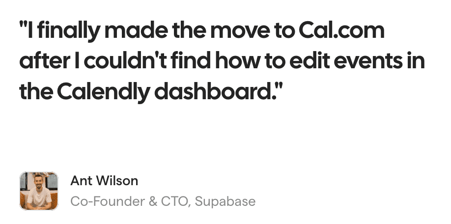Cal.com testimonial