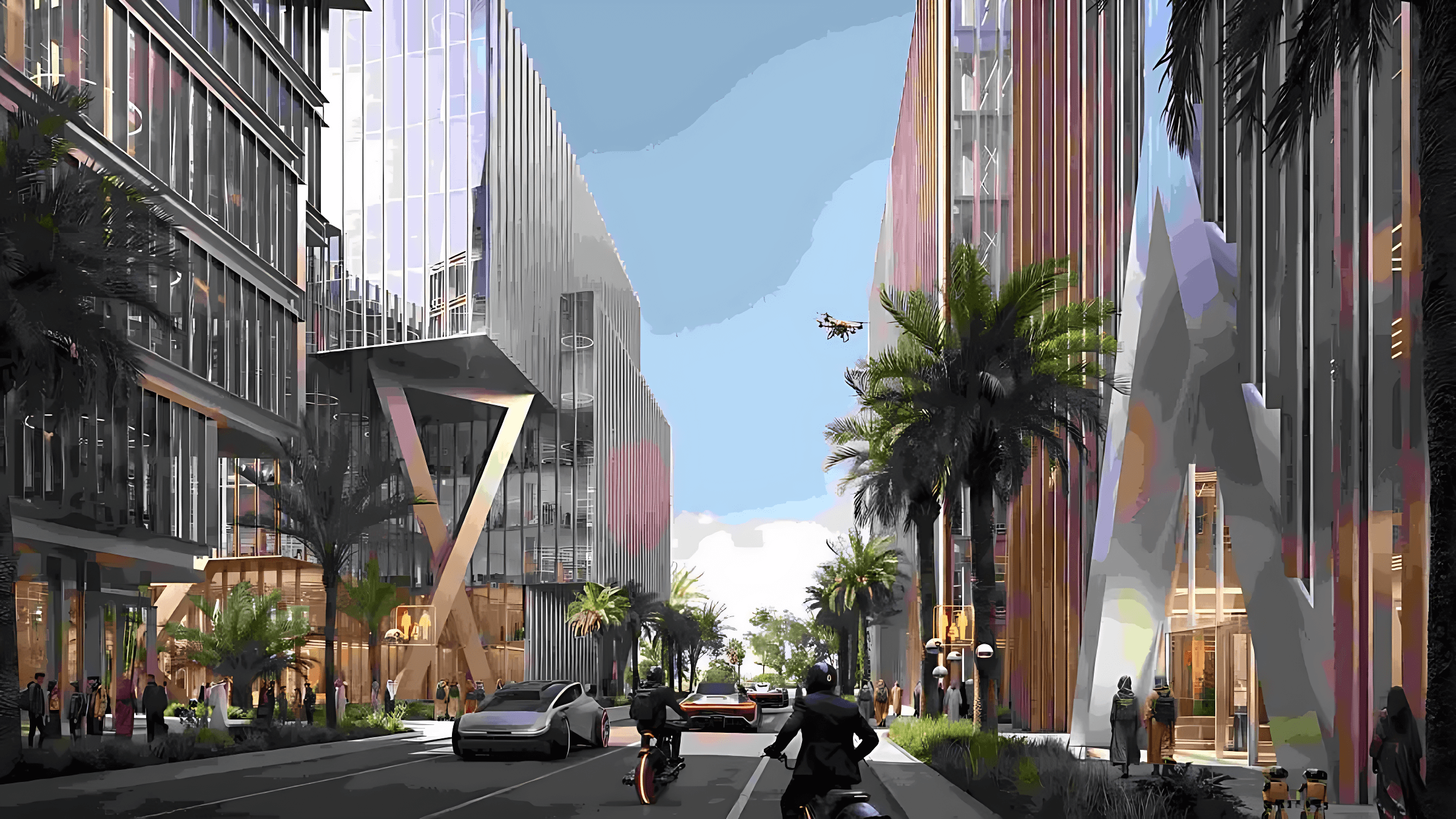 A modern office building in District 11, characterized by its contemporary design and stylish facade.