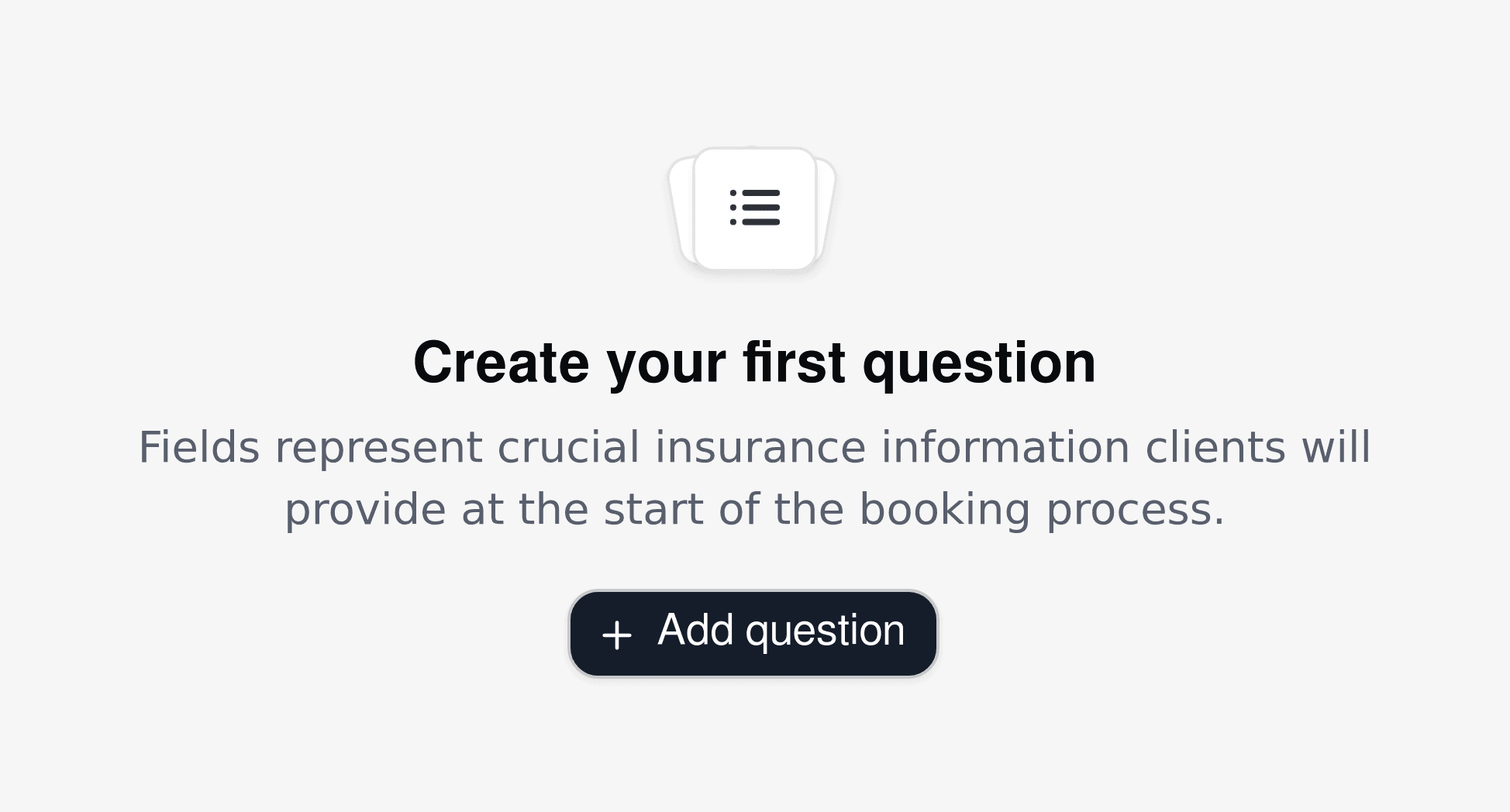Create form template for insurance routing, displaying fields for client insurance needs and region.