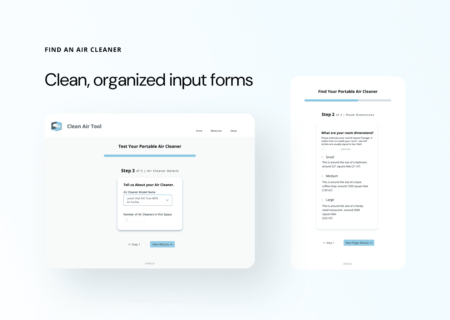 A tablet and mobile mockup of input forms.