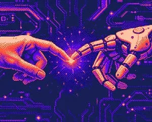 Human and robot interaction in a digital world