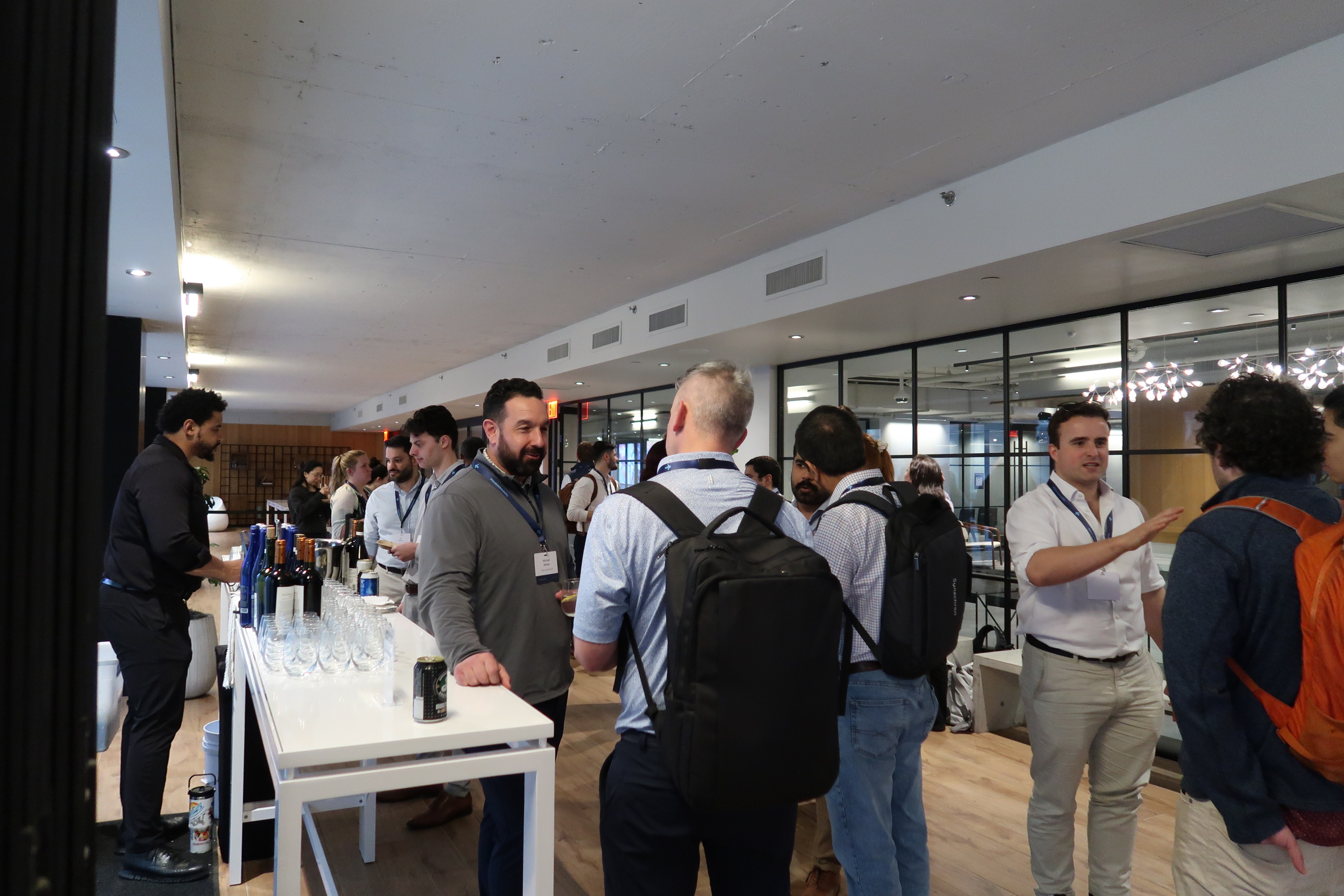 Networking at the hx User Group event in London, May 27th, 2026.