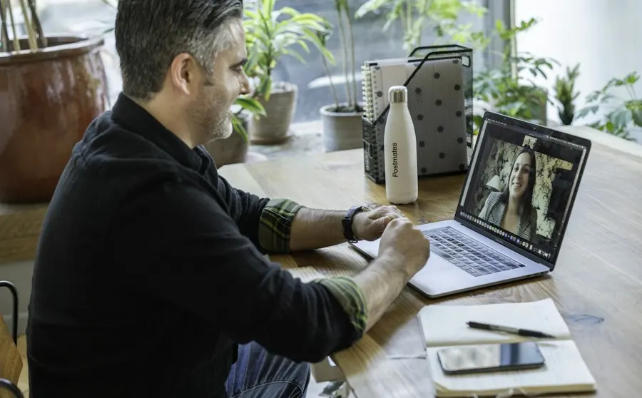 Customer success manager on a video call