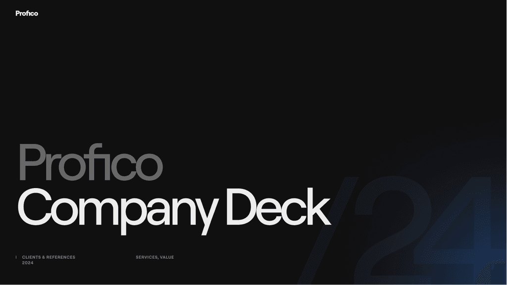 Profico company deck cover