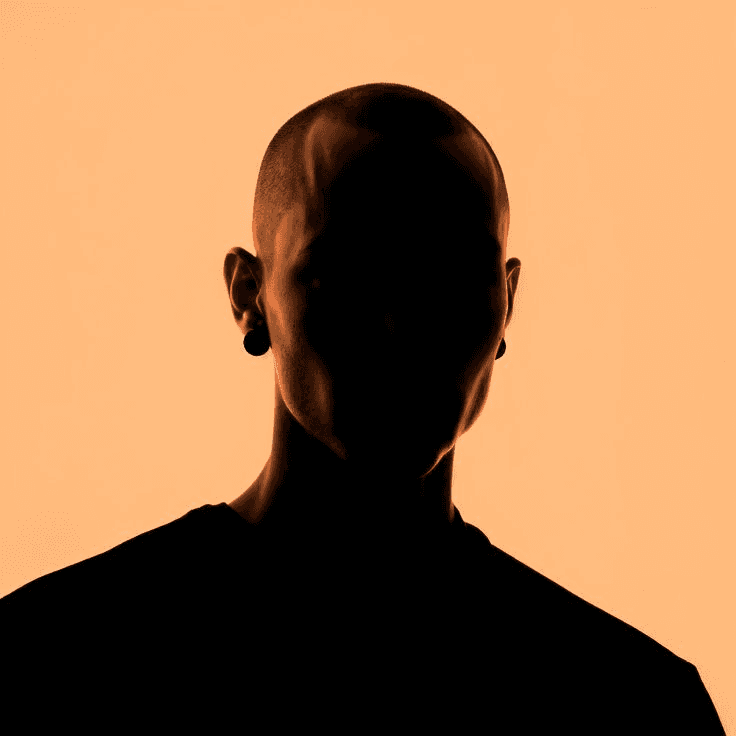 person orange portrait background