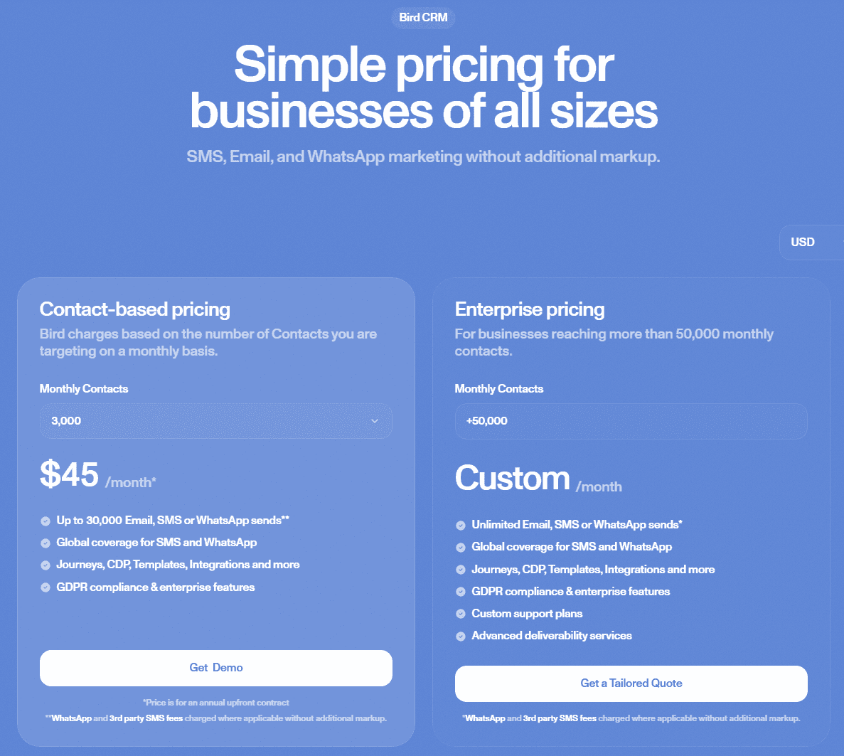 Bird.com Pricing