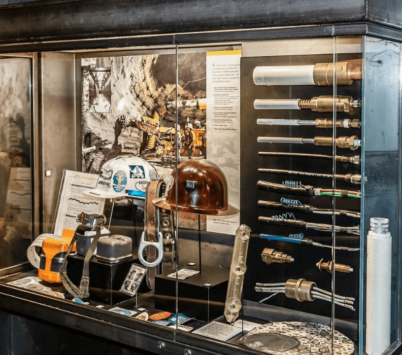 Interior view of artifacts exhibited in the National Atomic Museum Las Vegas