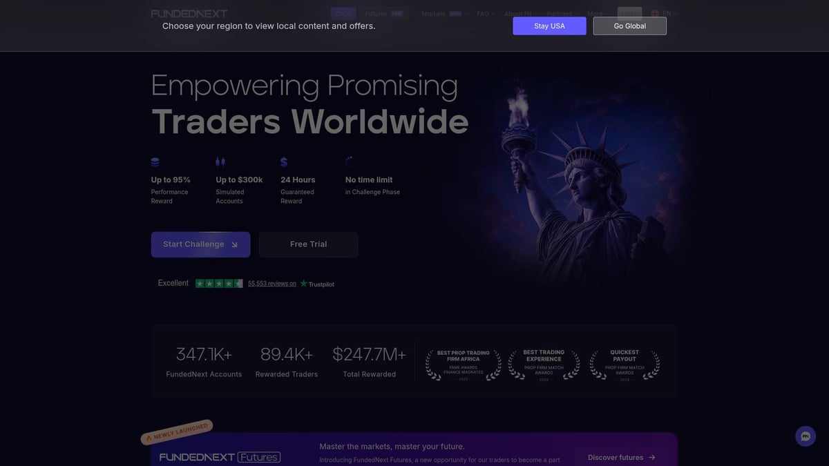 7 Essential One Step Challenge Prop Firm Picks for 2026 - FundedNext: Global Reach with Flexible Scaling