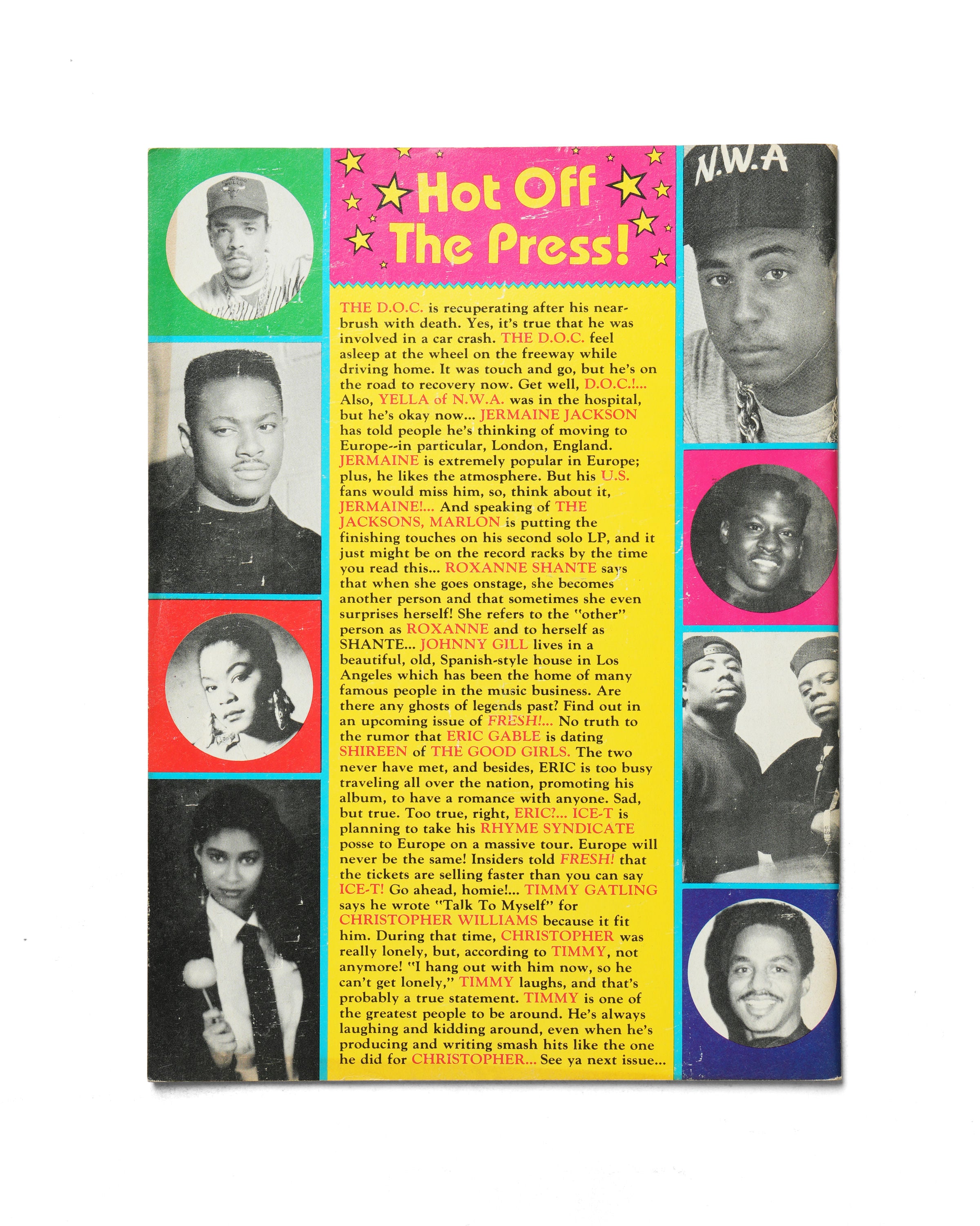 Fresh - February 1990 - Back Cover