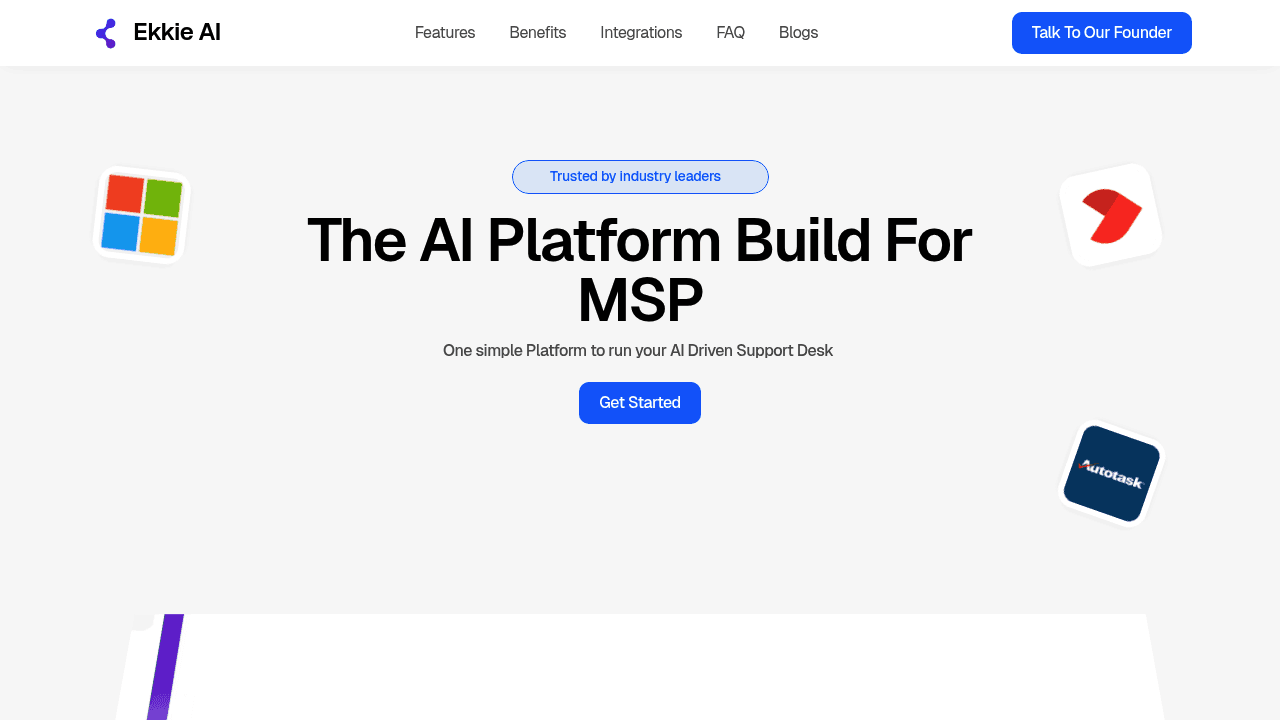 Screenshot of https://ekkie.ai