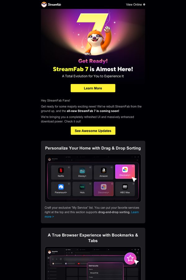 2025-11-19 · StreamFab 7 预告