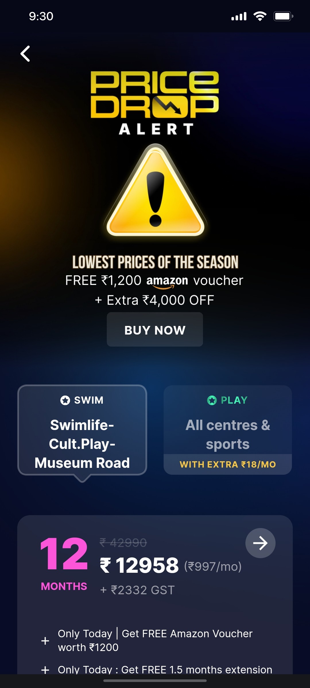 Cult.fit App  Prize Screen 1