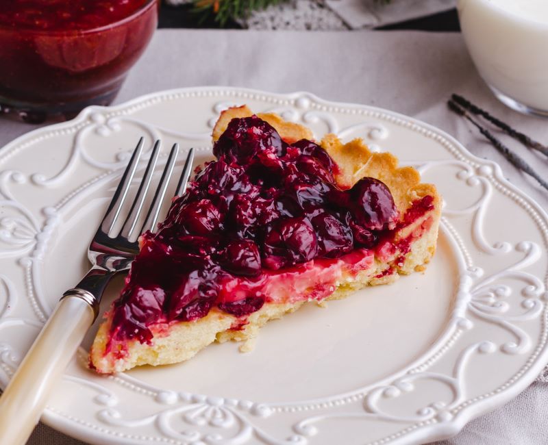 Crostata di ricotta e visciole