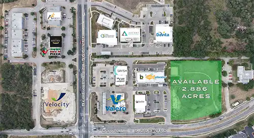 aerial photo of commercial real estate property in texas