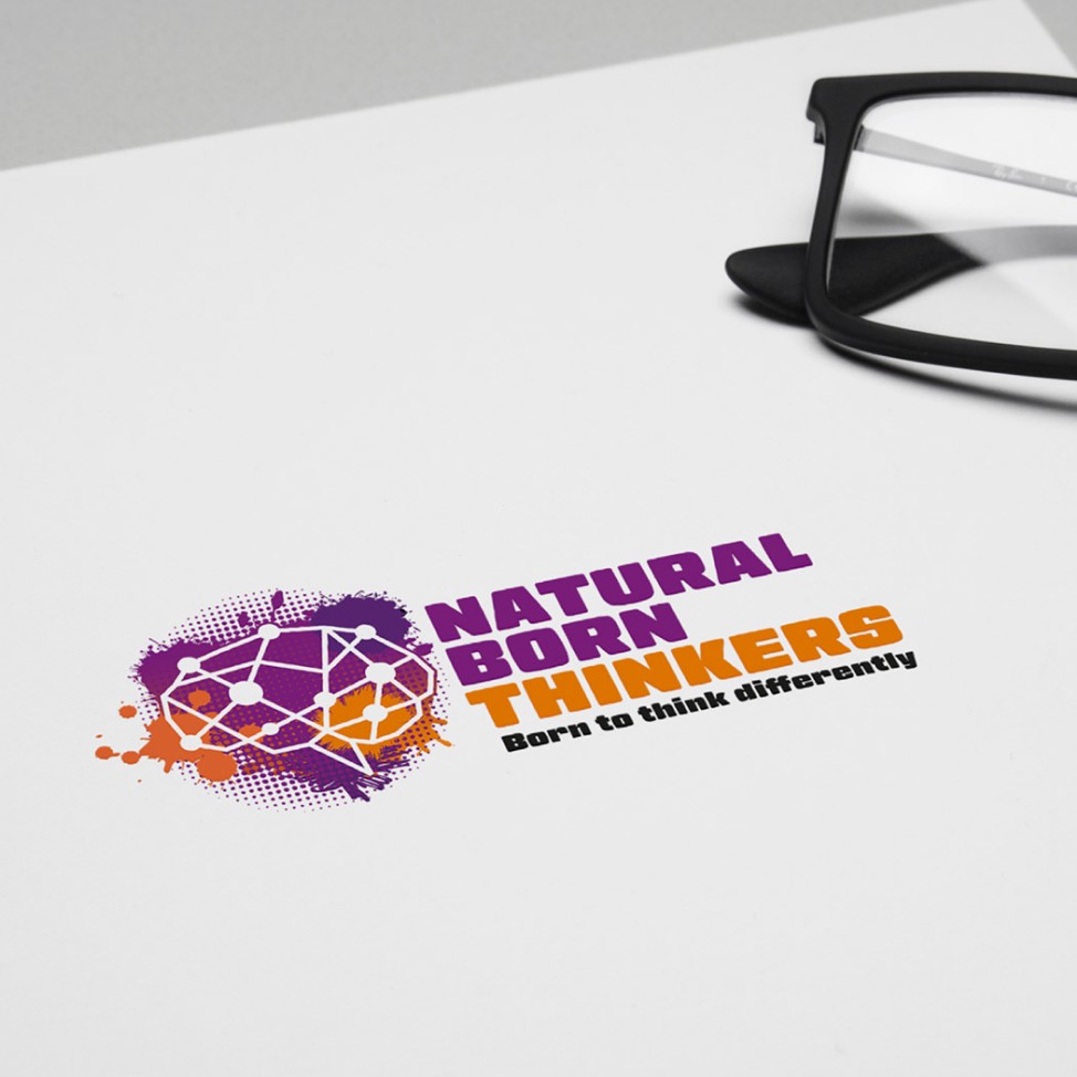Natural Born Thinkers logo and brand design