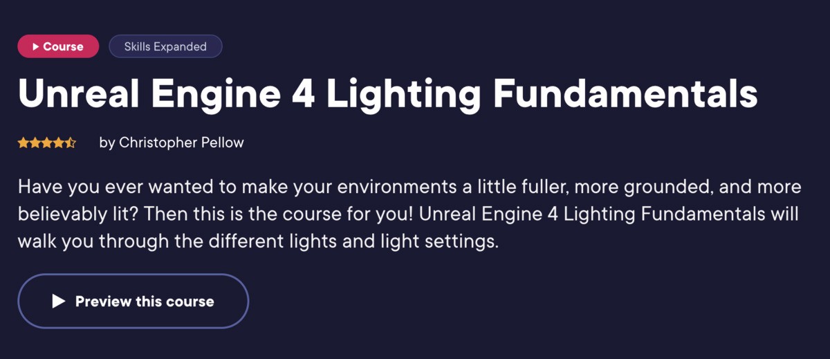 unreal engine lightning course