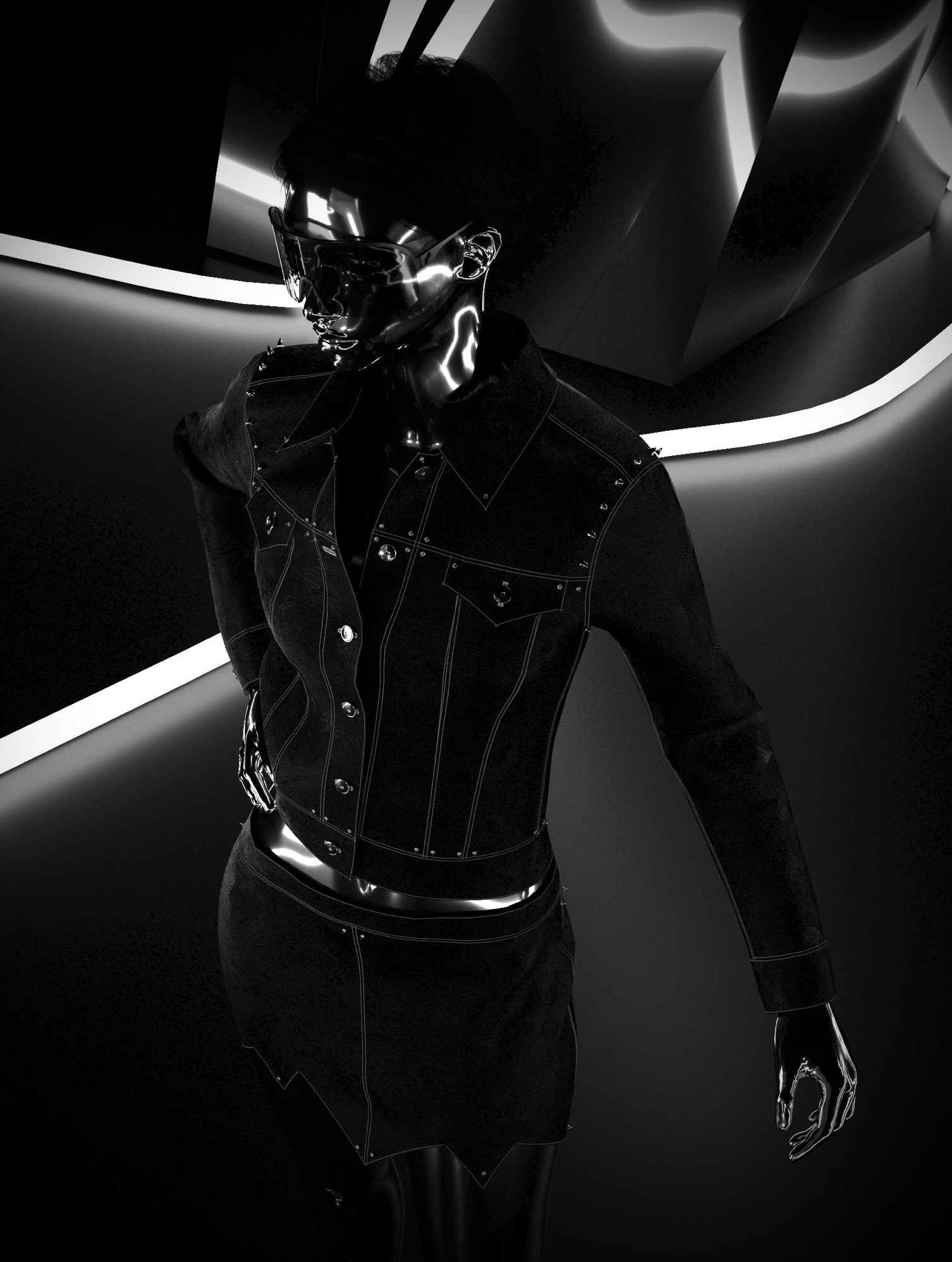 Women On Neon Background
