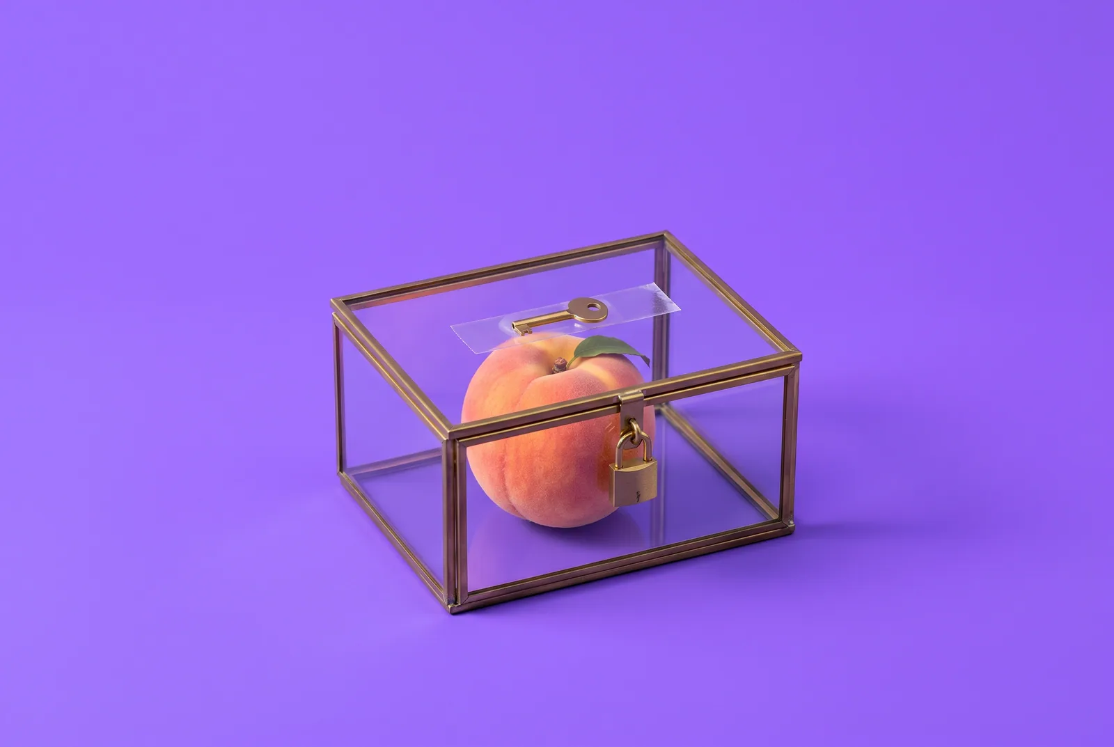 A locked glass box with a peach and its key taped to the lid, why you can't block adult sites on your phone if you know the code
