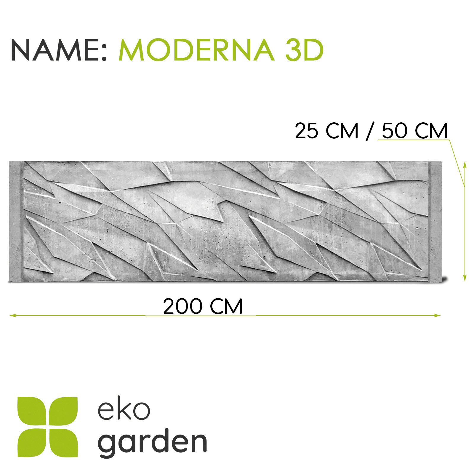 Betonplatte "Moderna" für Betonzaun