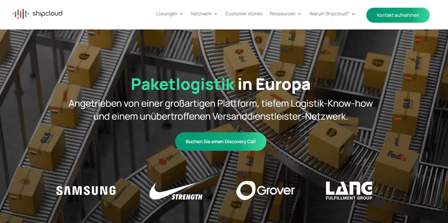 shipcloud screenshot homepage