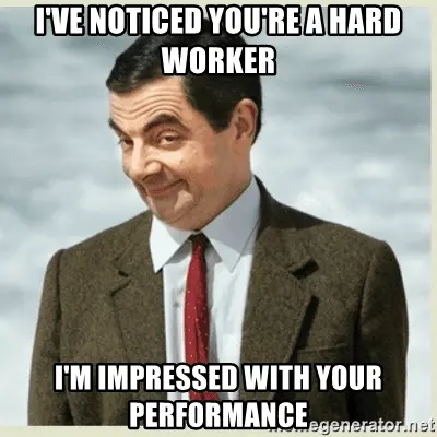 "Mr. Bean welcome to the team meme"