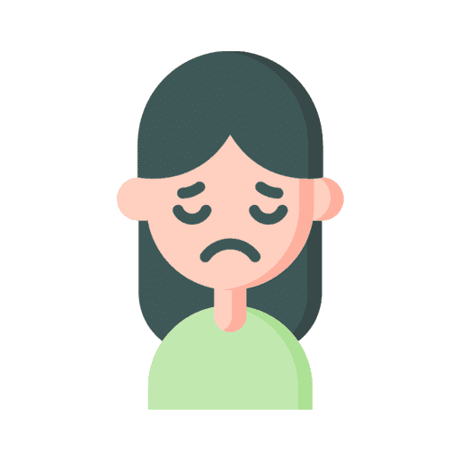 Disappointed person icon