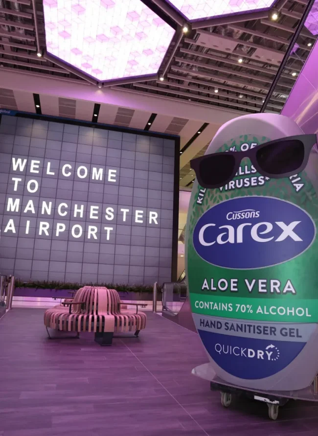 Carex brand partnership with Manchester Airport