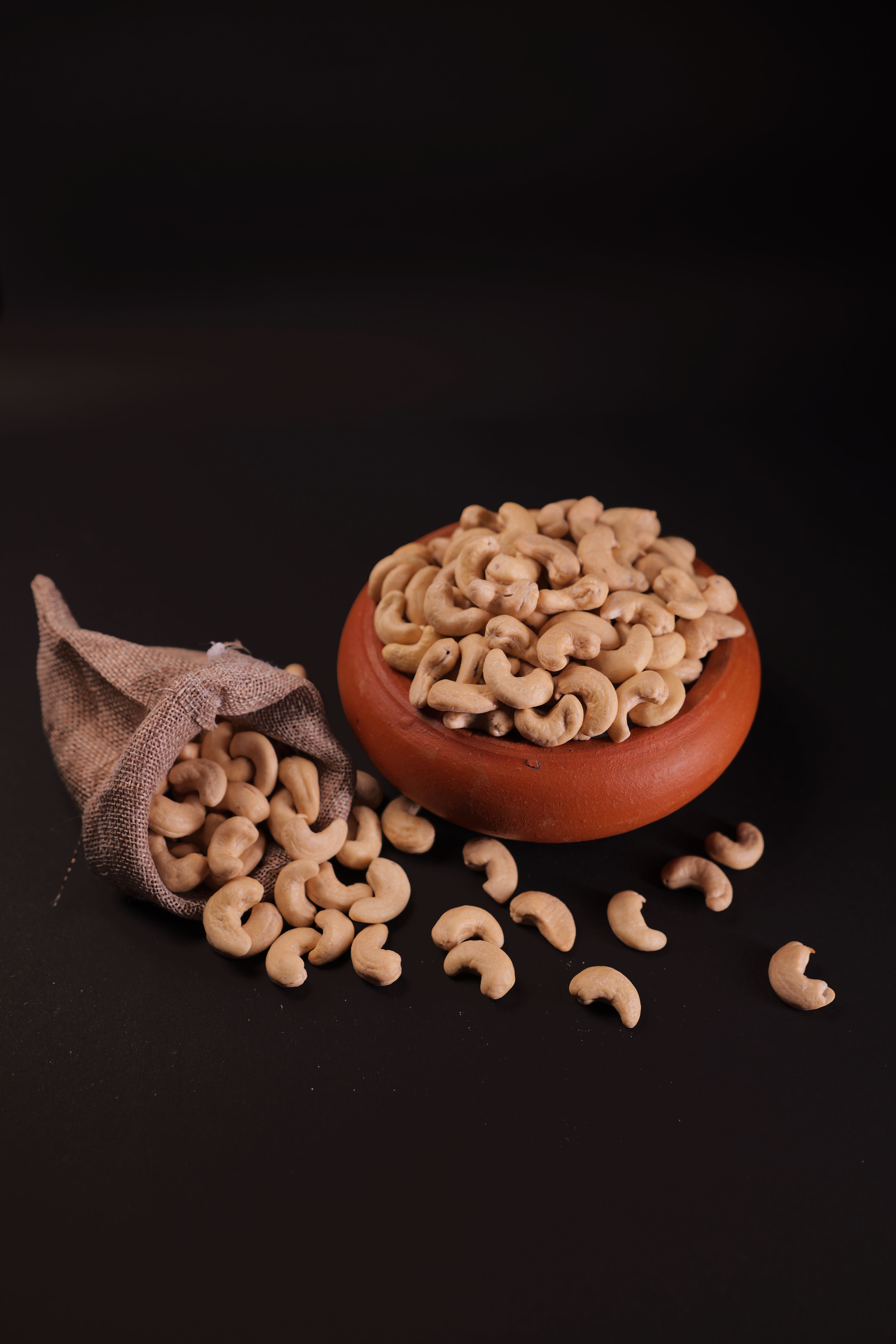 A pile of nuts sitting on top of a table