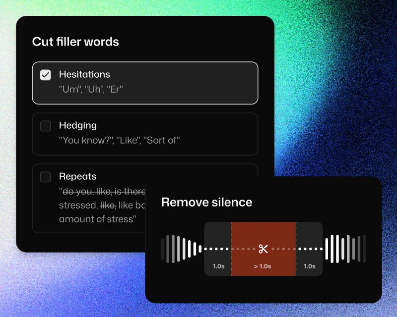 Cut fillers and silences in Selects