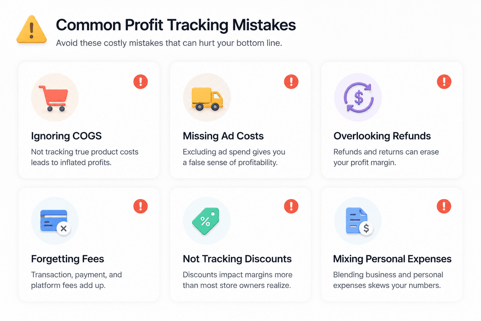 Common mistakes to avoid using Shopify profit margin Calculator