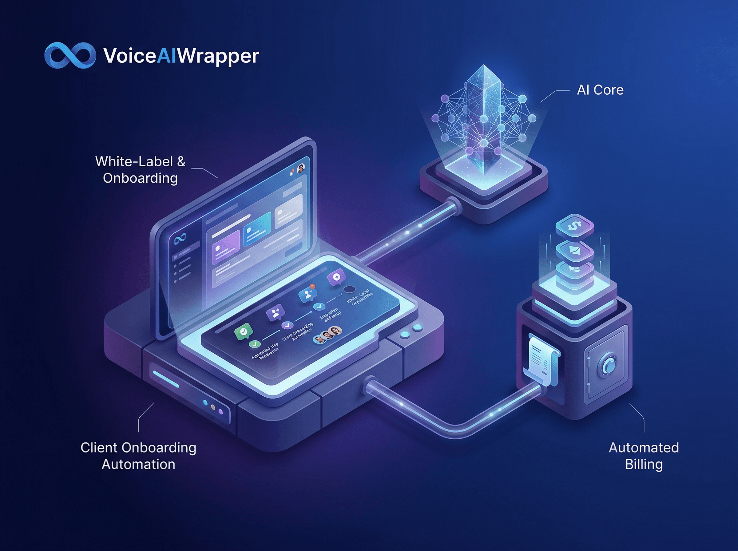 White-label platform with Stripe billing, multi-currency subscriptions, and auto-configure agent form | VoiceAIWrapper.