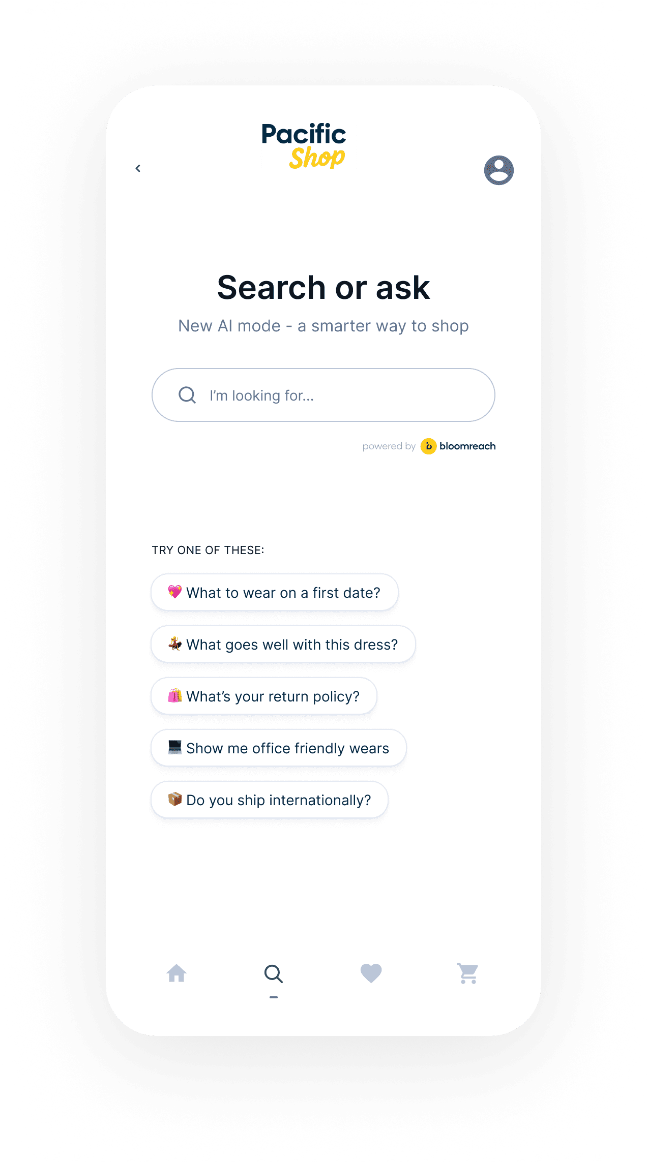 AI mode entry page mobile experience